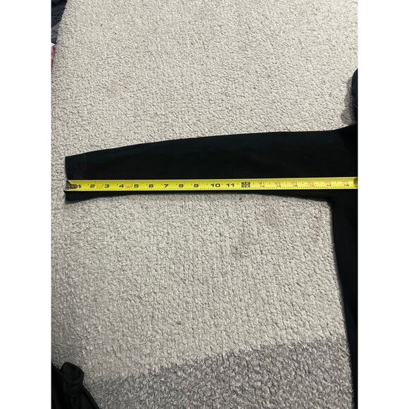 Linda Matthews Hooded Sweater Tunic Length Womens Sz Small Metallic Thread Black - Picture 6 of 11